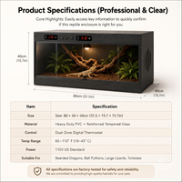 34 Gallon Bearded Dragon Enclosure 32×16×16" — YRT-80