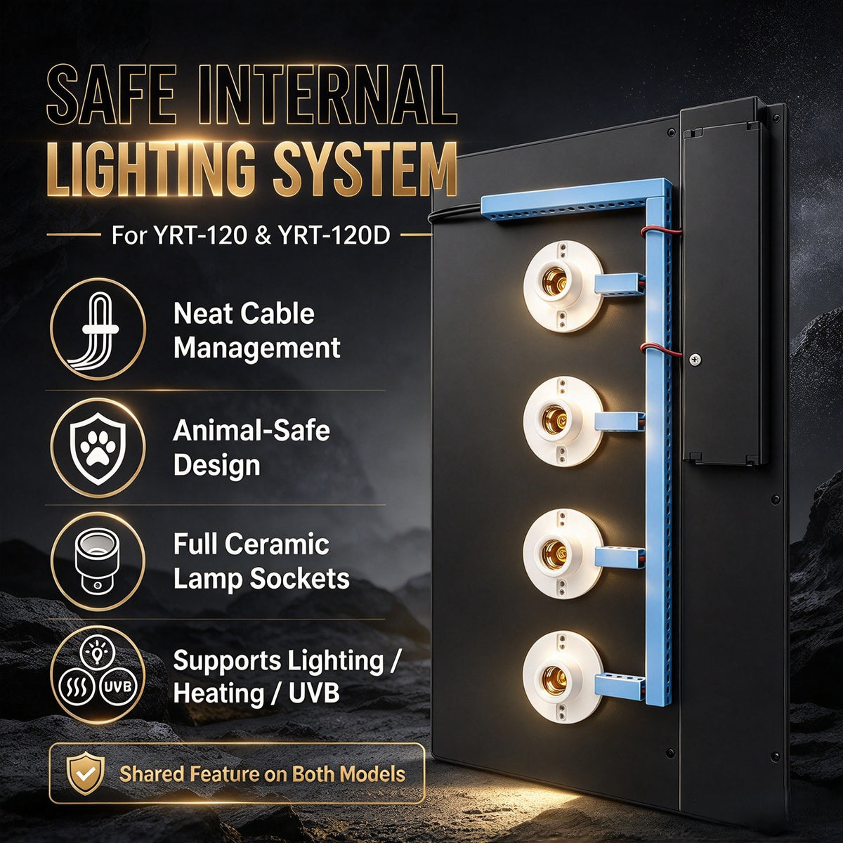 High-grade New PVC Intelligent Temperature Control Reptile Enclosure 40×16×16" — YRT-100