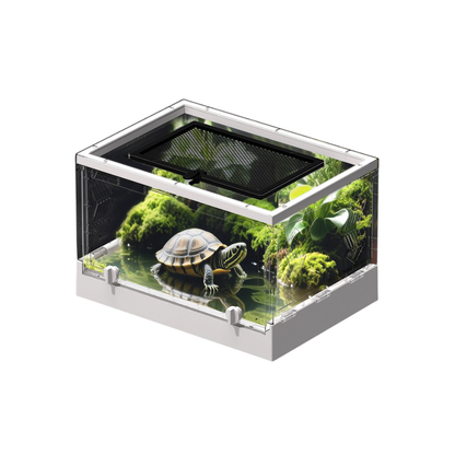 Portable Clear Habitat Tank with Front Opening Door & Ventilation —— YOCO43