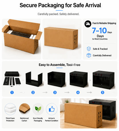 32×16×16‘’ Smart Temperature-Controlled PVC Reptile Enclosure  — YRT-80