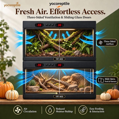 Moisture Resistant PVC Reptile Tank Medium Size YRT-80D