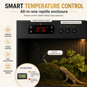 2026 PVC Reptile Terrarium Black 32×16×16"— YRT-80