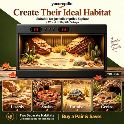 Moisture Resistant PVC Reptile Tank Medium Size YRT-80D