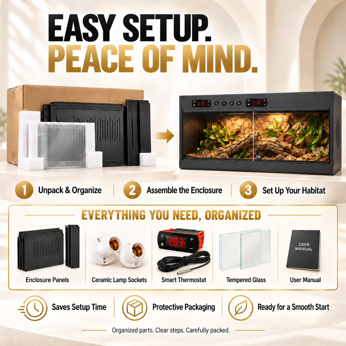 Latest PVC Reptile Enclosure For Reptile Pet 40×16×16" — YRT-100
