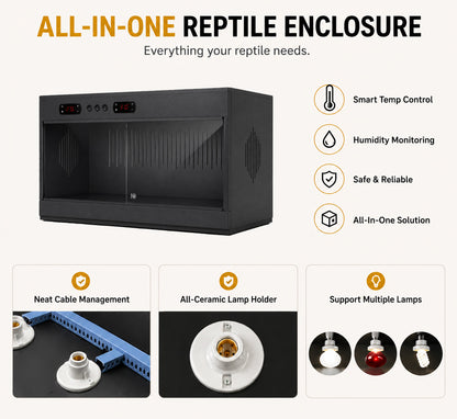32×16×16‘’ Smart Temperature-Controlled PVC Reptile Enclosure  — YRT-80