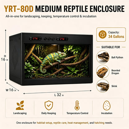 34Gallon Smart Temperature-Controlled PVC Reptile Enclosure — YRT-80