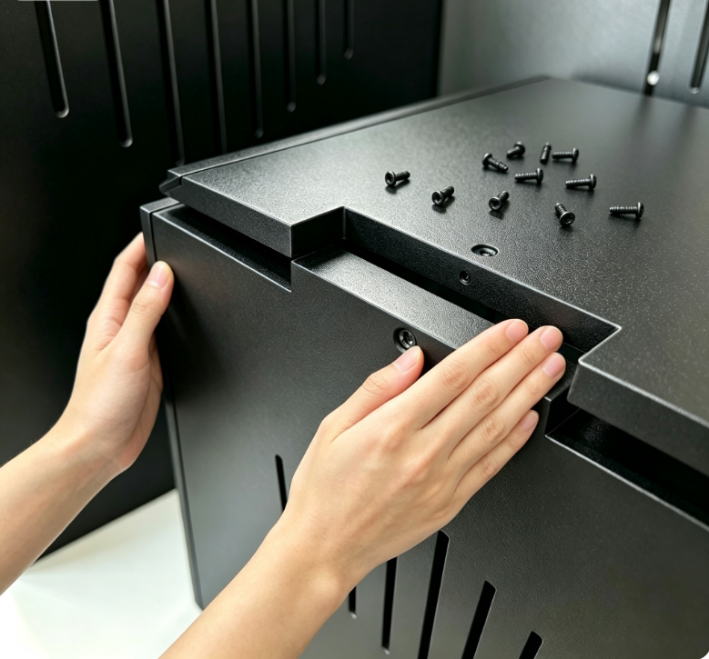 Features screws and mortise-and-tenon joinery.