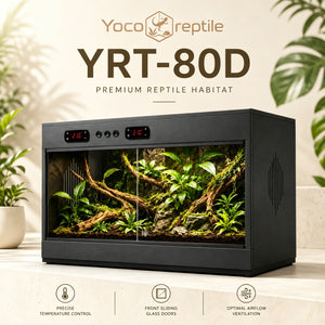 2026 PVC Reptile Terrarium Black 32×16×16"— YRT-80
