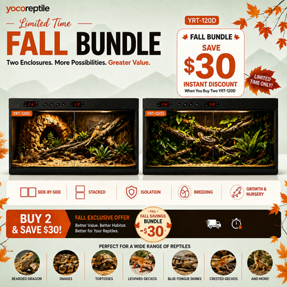 Autumn Sale Bundle Premium High-Capacity PVC Reptile Enclosure – 120 Gal YRT-120D