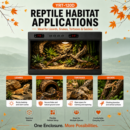 Autumn Sale Bundle Premium High-Capacity PVC Reptile Enclosure – 120 Gal YRT-120D