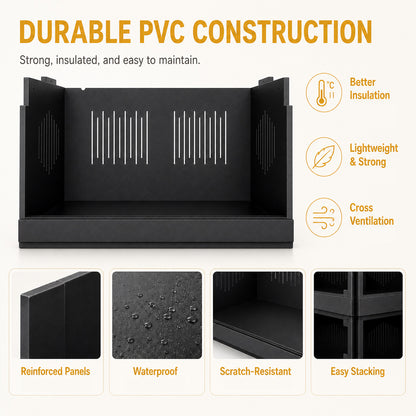34Gallon Smart Temperature-Controlled PVC Reptile Enclosure — YRT-80